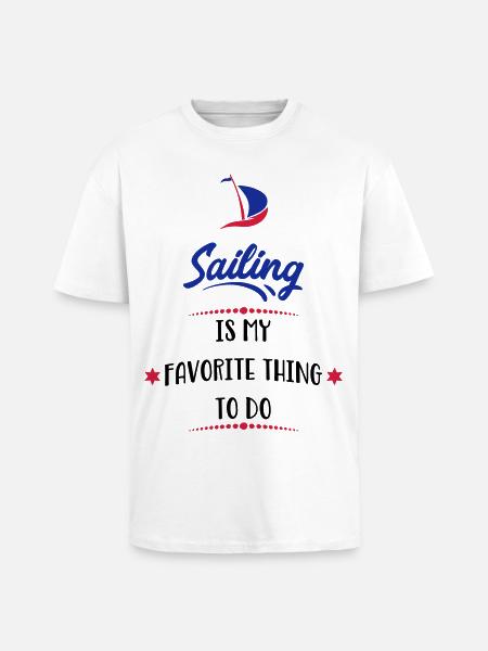 sailing - Unisex Oversized Heavyweight T-shirt - white