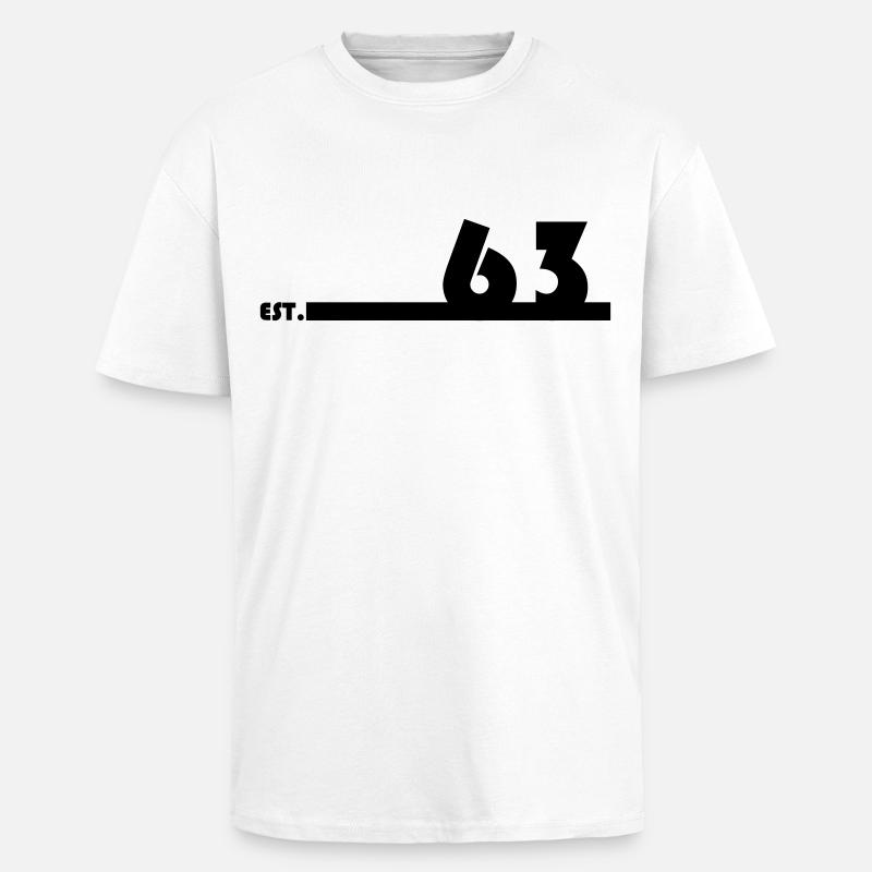 63_Black - Oversized Heavyweight Unisex T-Shirt - Weiß