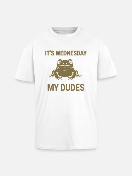 It's Wednesday my Dudes - Unisex Oversized Heavyweight T-shirt - white