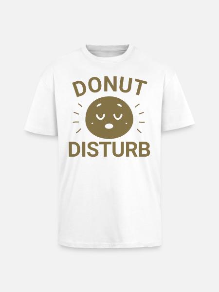 Donut Disturb - Unisex Oversized Heavyweight T-shirt - white