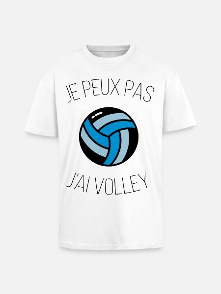 i can't volley - Unisex Oversized Heavyweight T-shirt - white