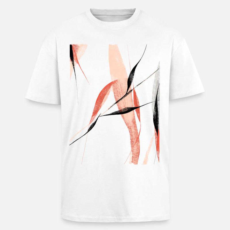 Abstract willow branches - Unisex Oversized Heavyweight T-shirt - white