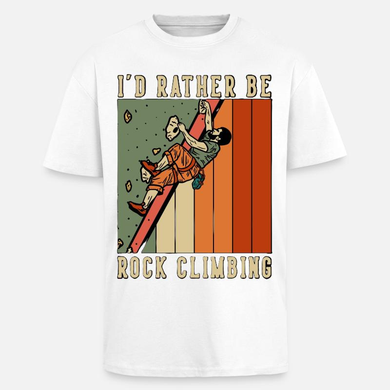 Rock_Climbing - Oversized Heavyweight Unisex T-Shirt - Weiß