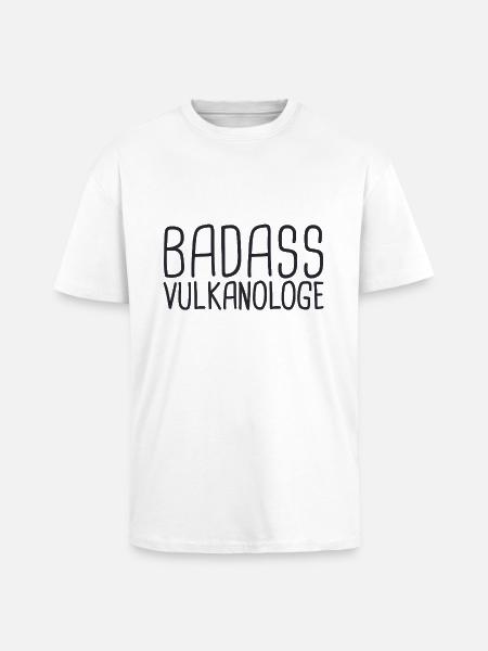 Volcanologist Badass Volcanology - Unisex Oversized Heavyweight T-shirt - white