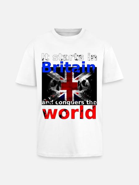 Britain - Unisex Oversized Heavyweight T-shirt - white