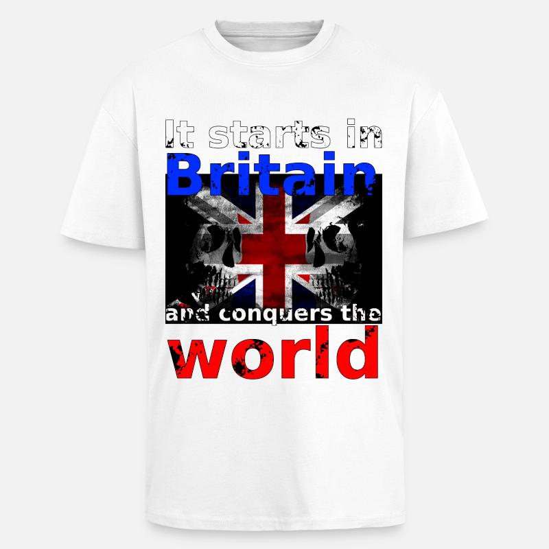 Britain - Oversized Heavyweight Unisex T-Shirt - Weiß