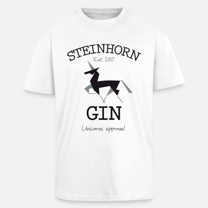 Steinhorn Gin - Est. 2017 - Oversized Heavyweight Unisex T-Shirt - Weiß
