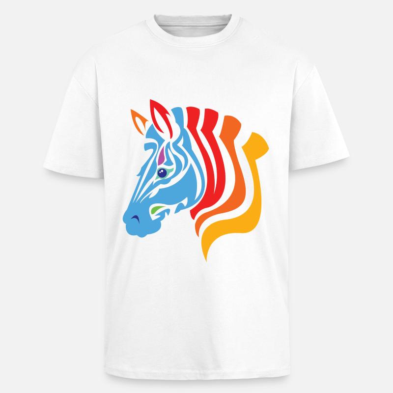 zebra - Oversized Heavyweight Unisex T-Shirt - Weiß
