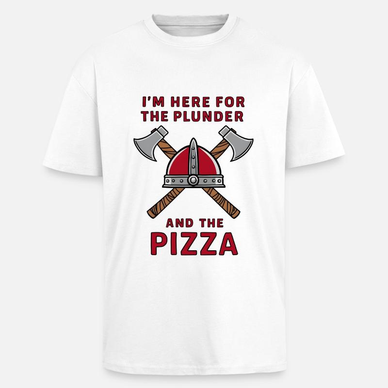 Viking Plunder - Oversized Heavyweight Unisex T-Shirt - Weiß
