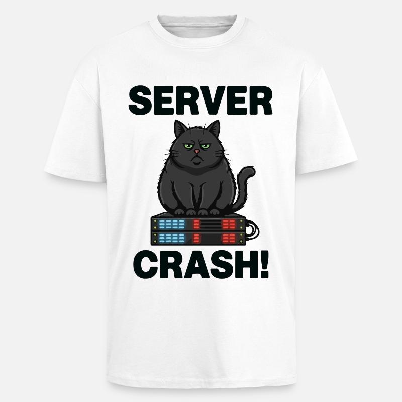 Serverabsturz Chat-Computer-Humor - Oversized Heavyweight Unisex T-Shirt - Weiß