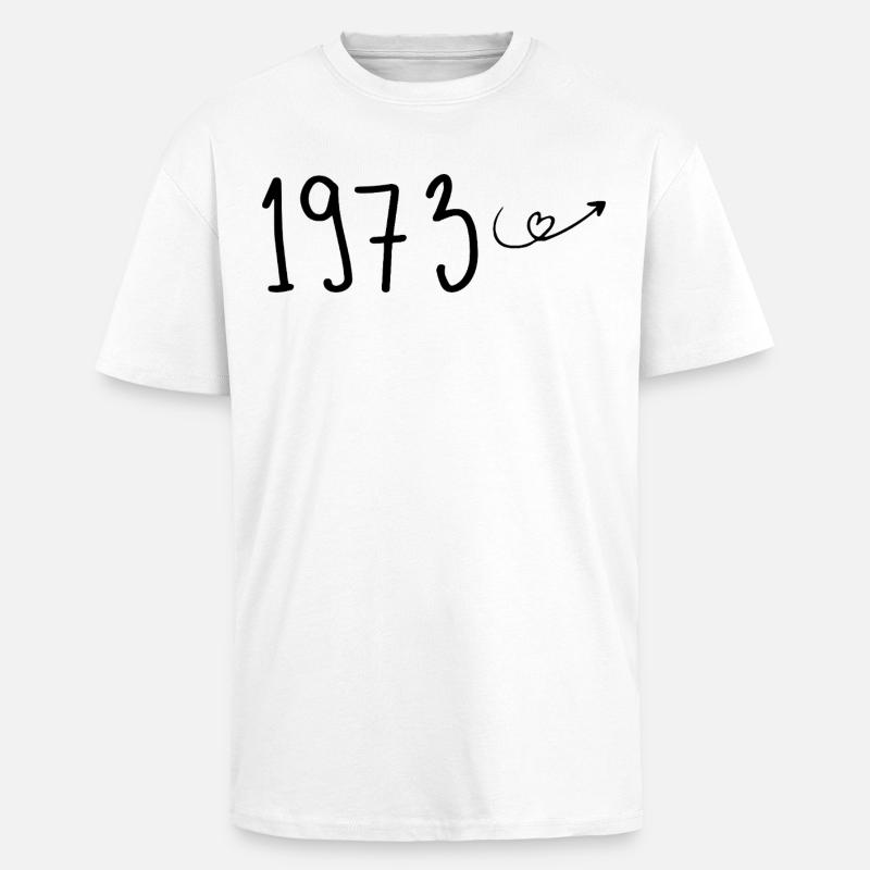 1973 Anniversaire 1973 Retro 1973 - T-shirt unisexe oversize épais - blanc
