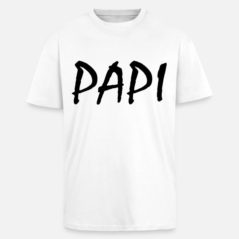 Papi - T-shirt unisexe oversize épais - blanc