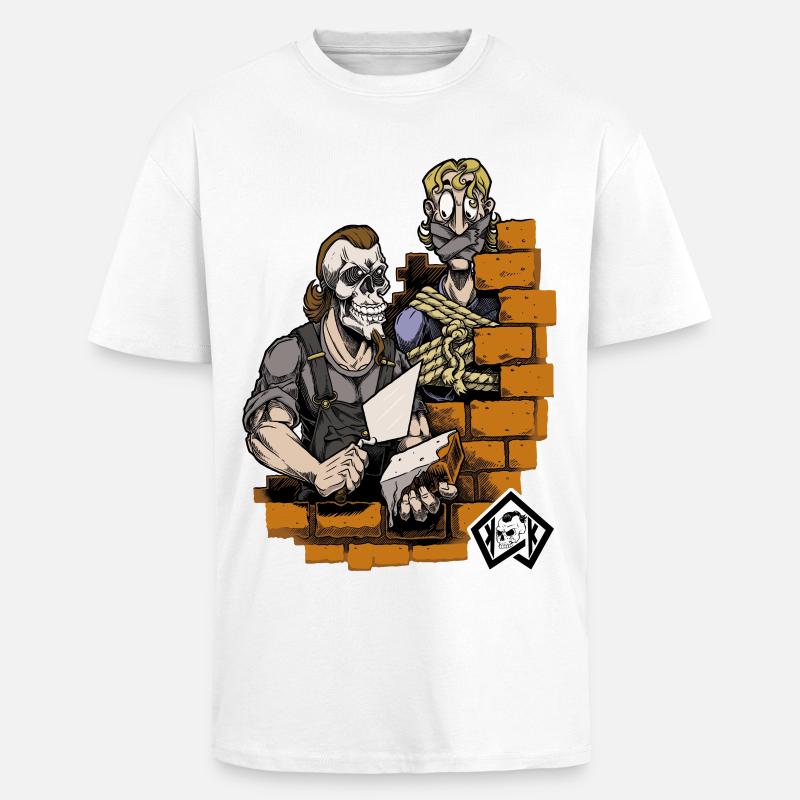 Bricklayer, master mason, craftsman, construction technician - Unisex Oversized Heavyweight T-shirt - white