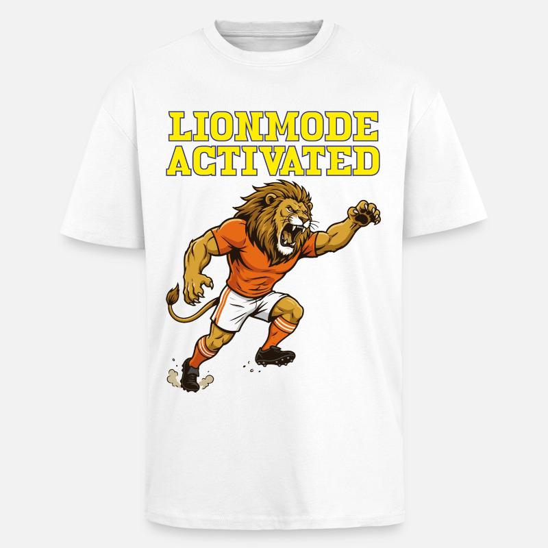 LionModeActivated - Unisex Oversized Heavyweight T-shirt - white