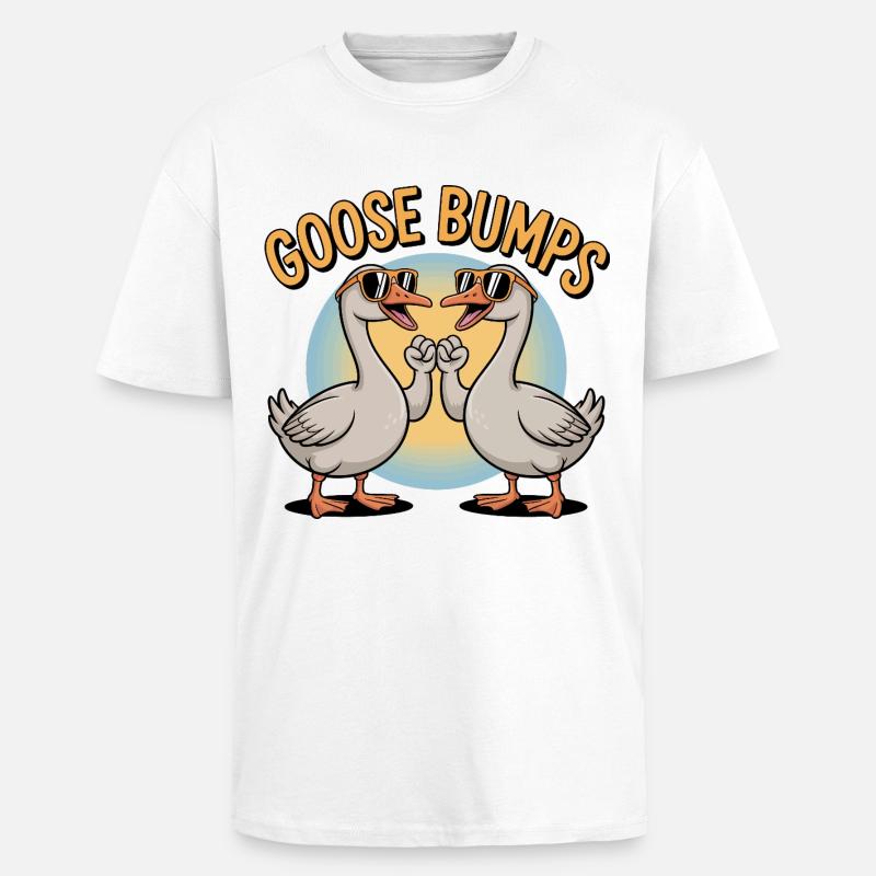 Gänsehaut - Oversized Heavyweight Unisex T-Shirt - Weiß