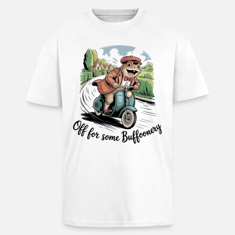 Crapaud parti pour un mème de bouffonnerie - T-shirt unisexe oversize épais - blanc