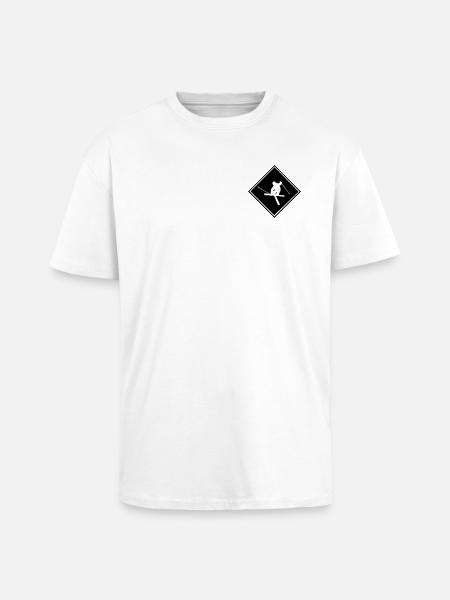 Ski Schild - Oversized Heavyweight Unisex T-Shirt - Weiß