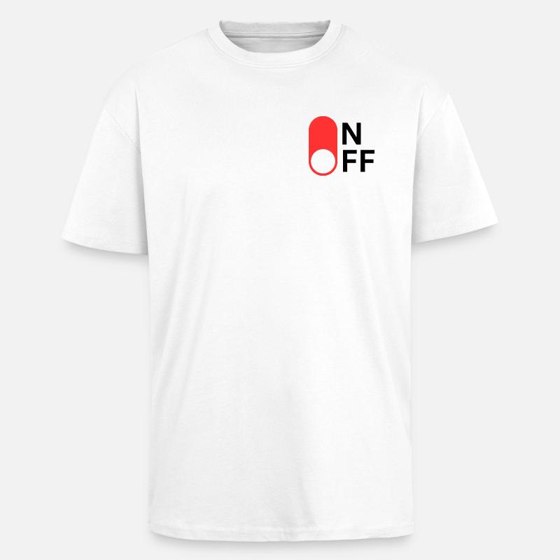 ON/OFF mode - Unisex Oversized Heavyweight T-shirt - white