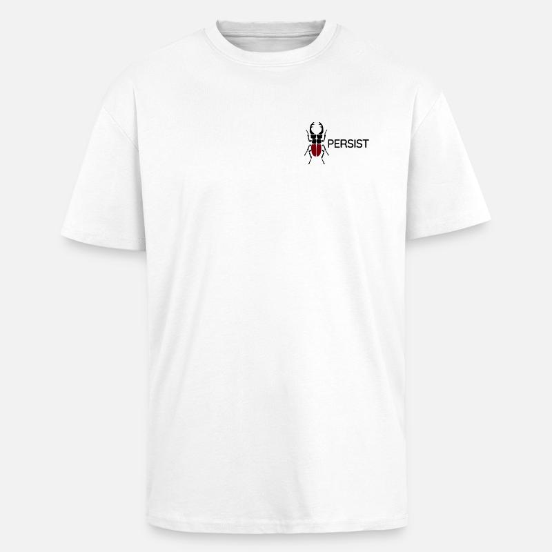 Hirschkäfer – Persist - Oversized Heavyweight Unisex T-Shirt - Weiß