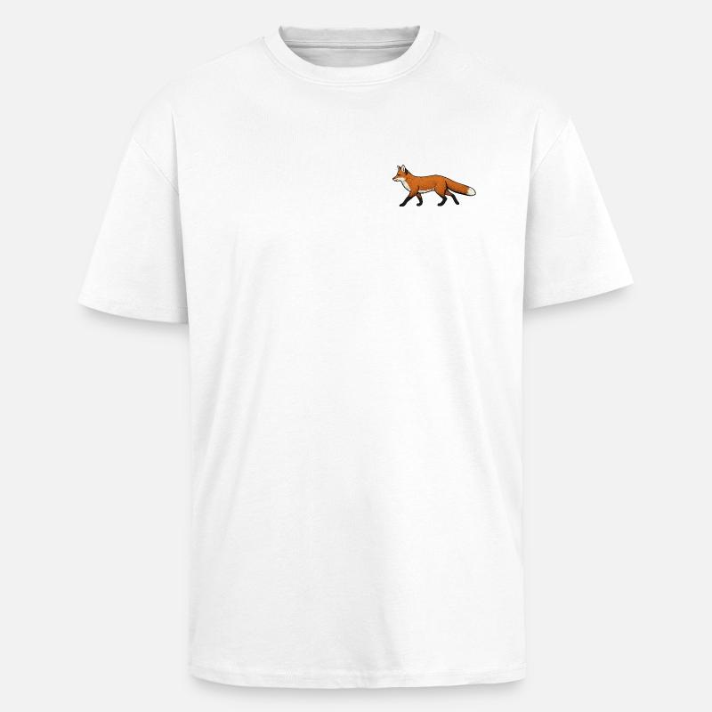 Fuchs - Oversized Heavyweight Unisex T-Shirt - Weiß