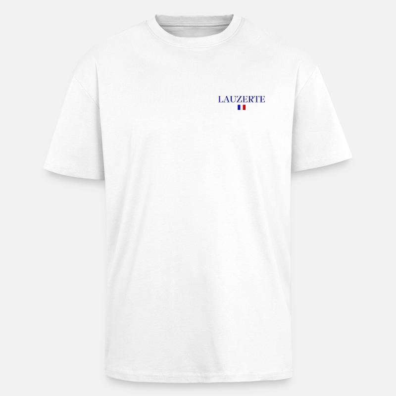 LAUZERTE-Conception du drapeau français. - T-shirt unisexe oversize épais - blanc