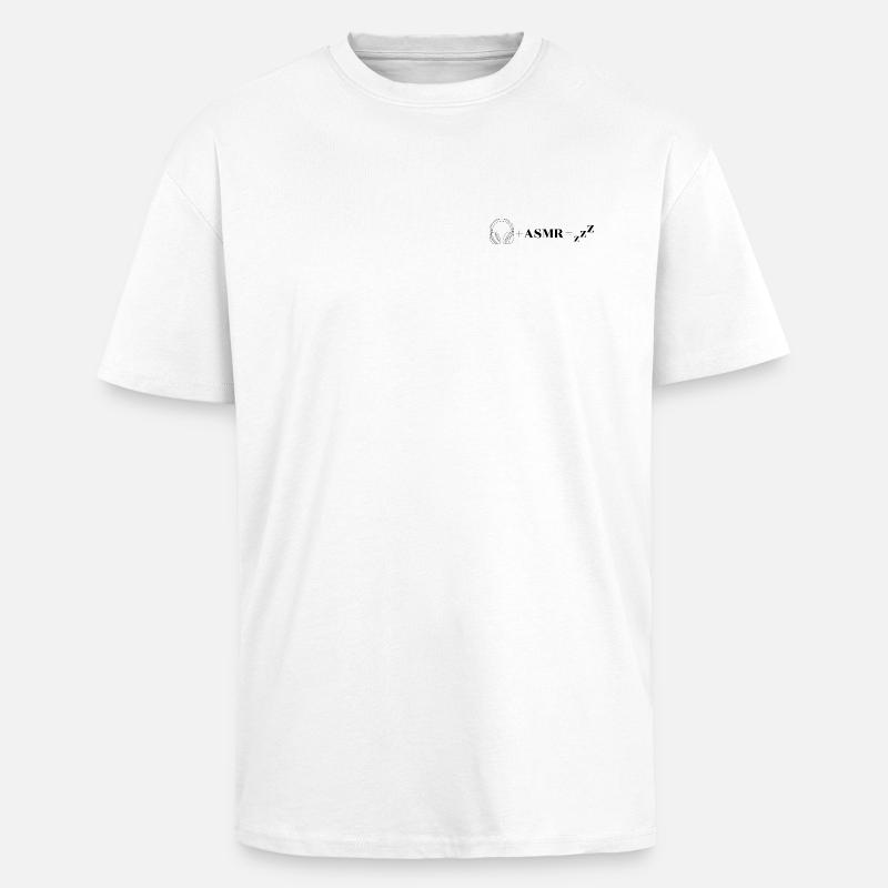 ASMR Sleep Math: 🎧 + ASMR = Zzz - Unisex Oversized Heavyweight T-shirt - white