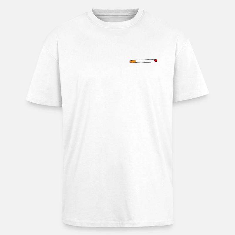 Zigarette - Oversized Heavyweight Unisex T-Shirt - Weiß