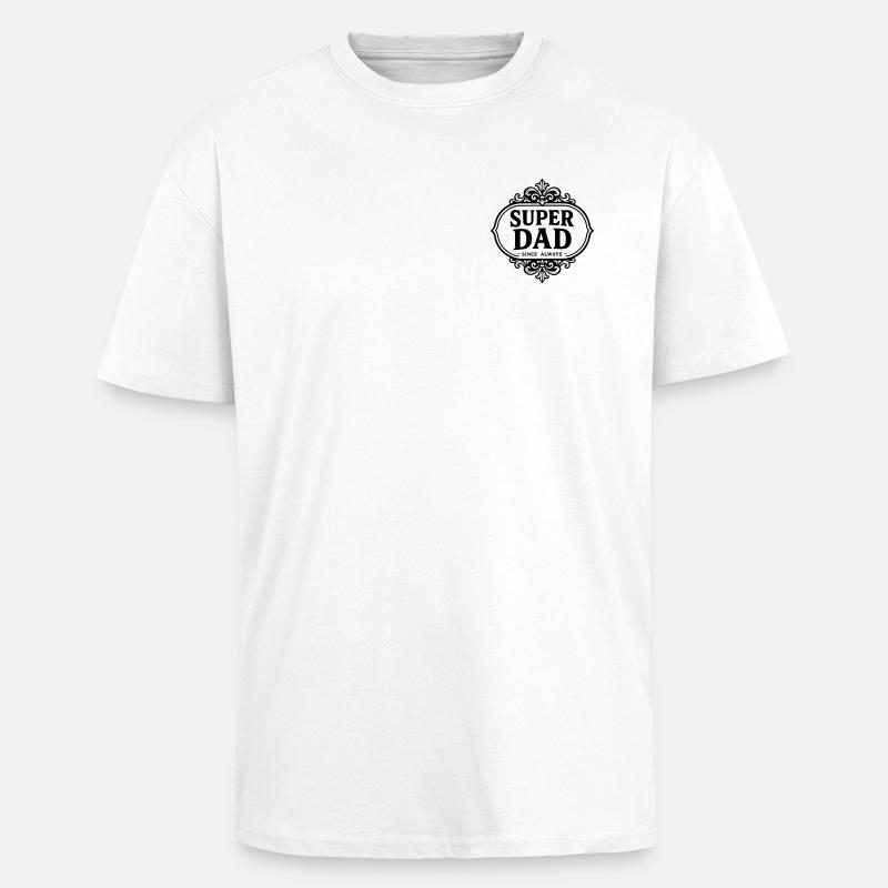 Super Papa seit immer - Oversized Heavyweight Unisex T-Shirt - Weiß