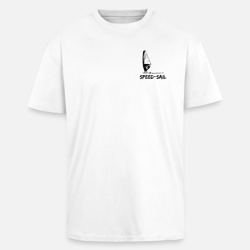Speed Sail Board Silhouette - Oversized Heavyweight Unisex T-Shirt - Weiß