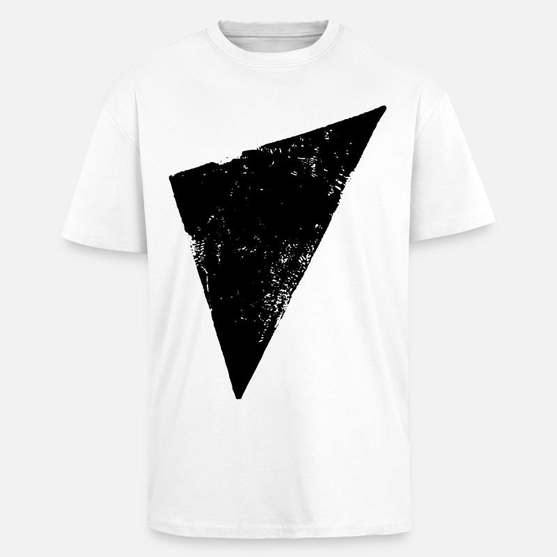 Trekant | Polygon | Trekant - Unisex oversized heavyweight t-shirt - hvid