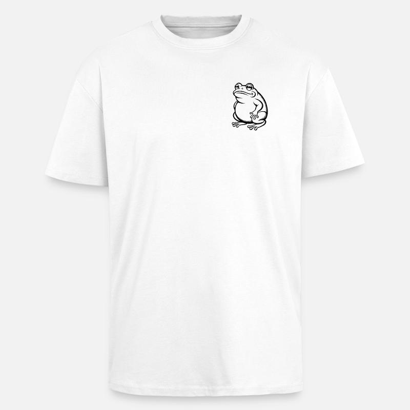 Fat Fat Toad - Fat Fat Frog - Unisex Oversized Heavyweight T-shirt - white
