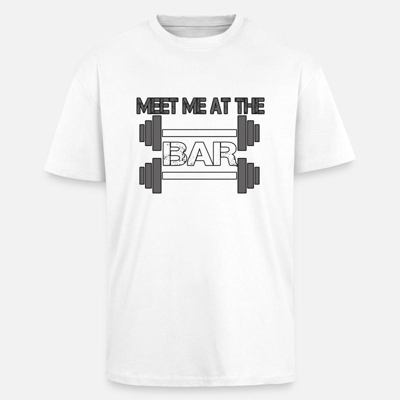 Treffen Sie mich an der Bar - Oversized Heavyweight Unisex T-Shirt - Weiß