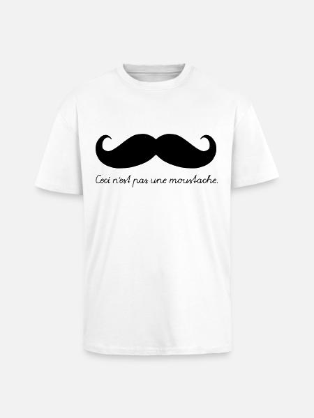 Ceci n'est pas une moustache. - Unisex Oversized Heavyweight T-shirt - white