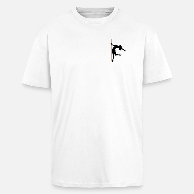 Die Silhouette einer Poledancerin - Oversized Heavyweight Unisex T-Shirt - Weiß