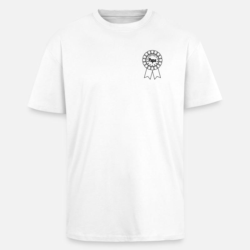 Bester Papa - Oversized Heavyweight Unisex T-Shirt - Weiß