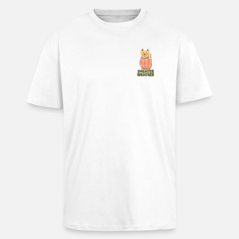 Météo des pulls - T-shirt unisexe oversize épais - blanc