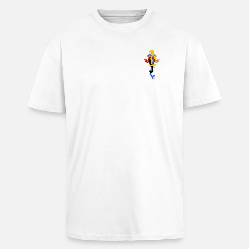 Schlangenbogen in stilisierten Farben - Oversized Heavyweight Unisex T-Shirt - Weiß