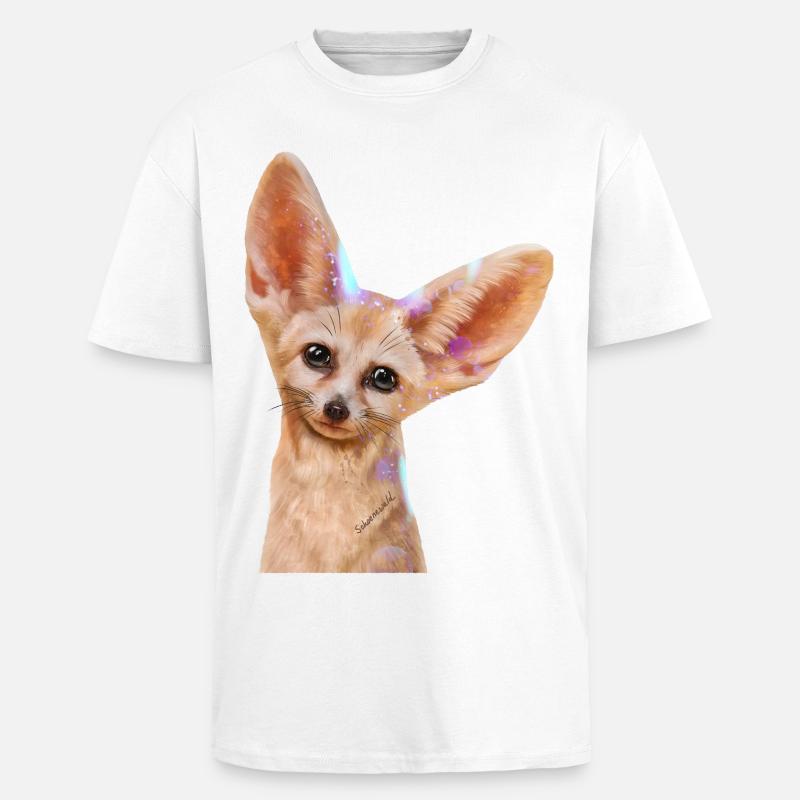 Fennek - Oversized Heavyweight Unisex T-Shirt - Weiß