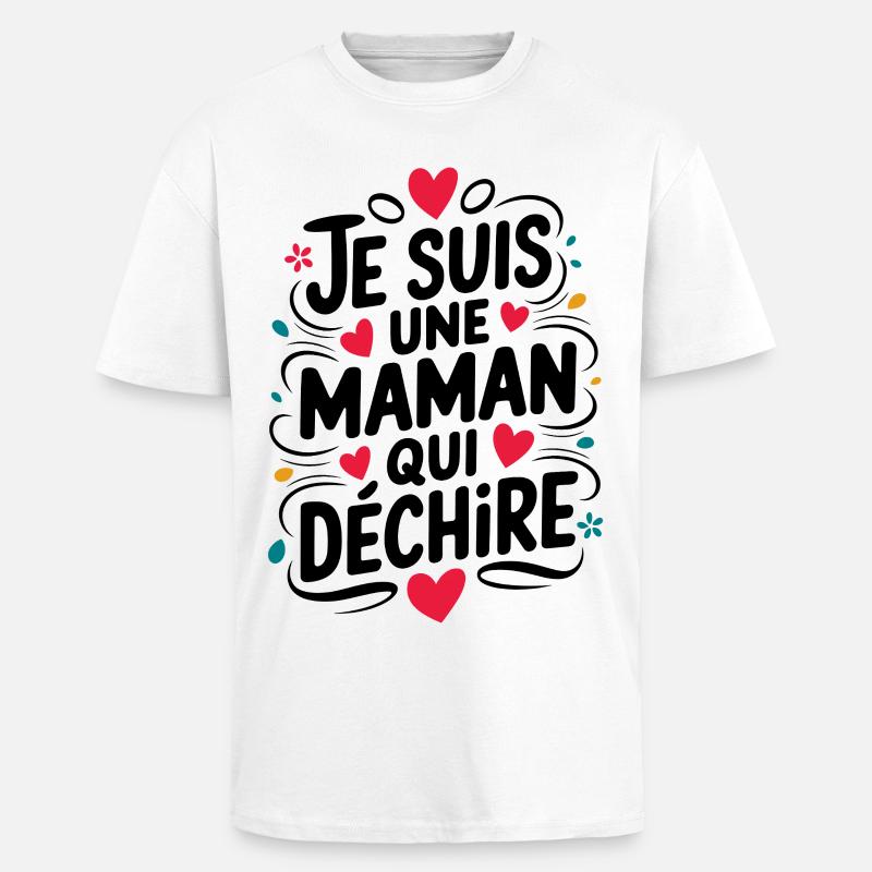 Ich bin eine Killer-Mutter - Oversized Heavyweight Unisex T-Shirt - Weiß