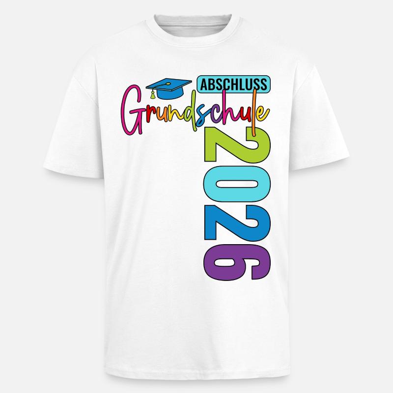Graduation from primary school in 2026 - Unisex Oversized Heavyweight T-shirt - white