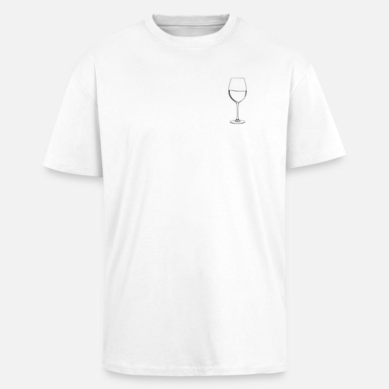 Weinglas - Oversized Heavyweight Unisex T-Shirt - Weiß