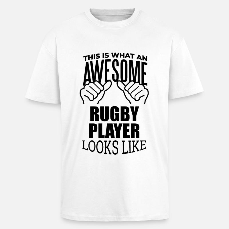 Rugby - Unisex Oversized Heavyweight T-shirt - white