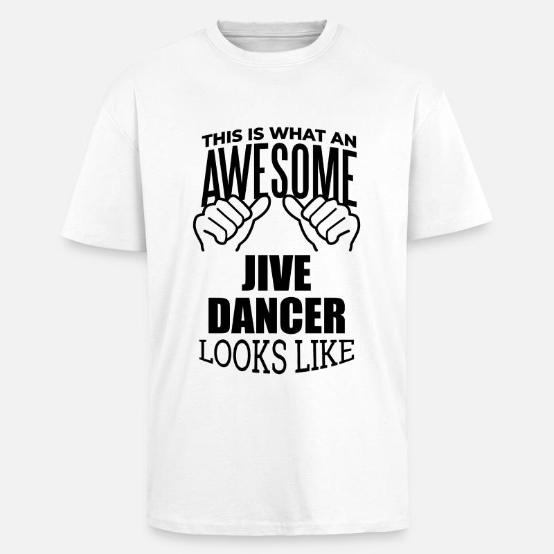 Jive - T-shirt unisexe oversize épais - blanc