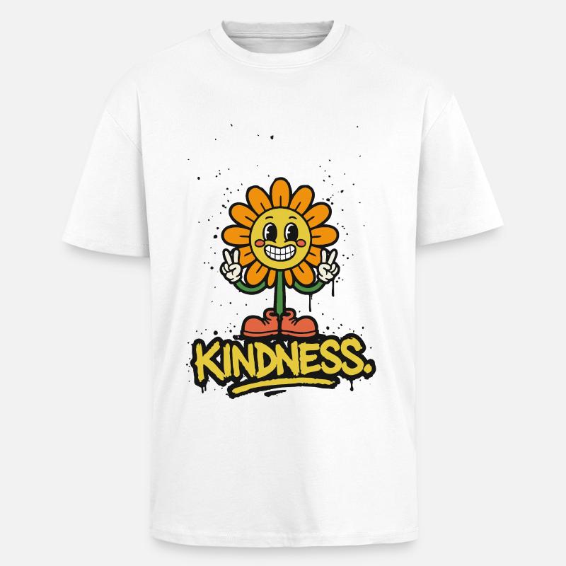 Kill Them With Kindness – Just smile - Unisex Oversized Heavyweight T-shirt - white