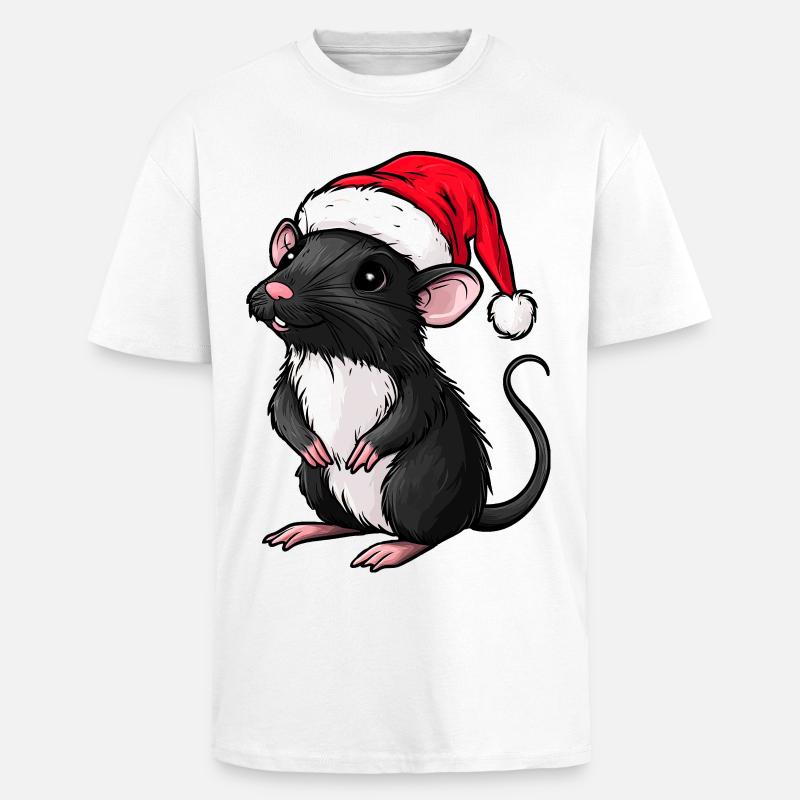 Julerotte - Unisex oversized heavyweight t-shirt - hvid