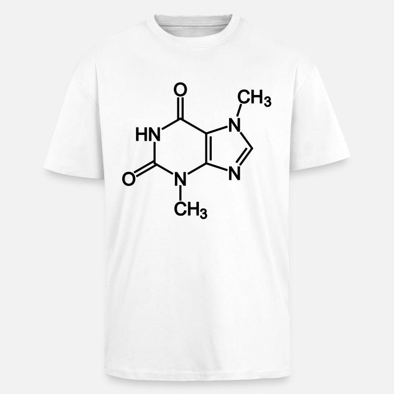 Theobromine Molecule (Chocolate) - Unisex Oversized Heavyweight T-shirt - white