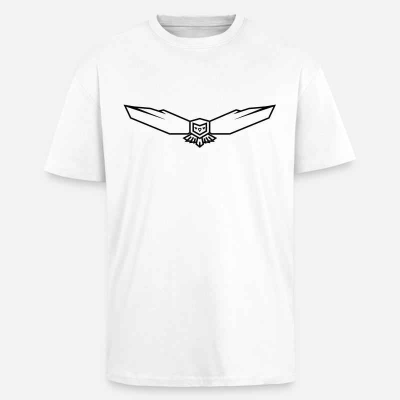 Chouette - T-shirt unisexe oversize épais - blanc