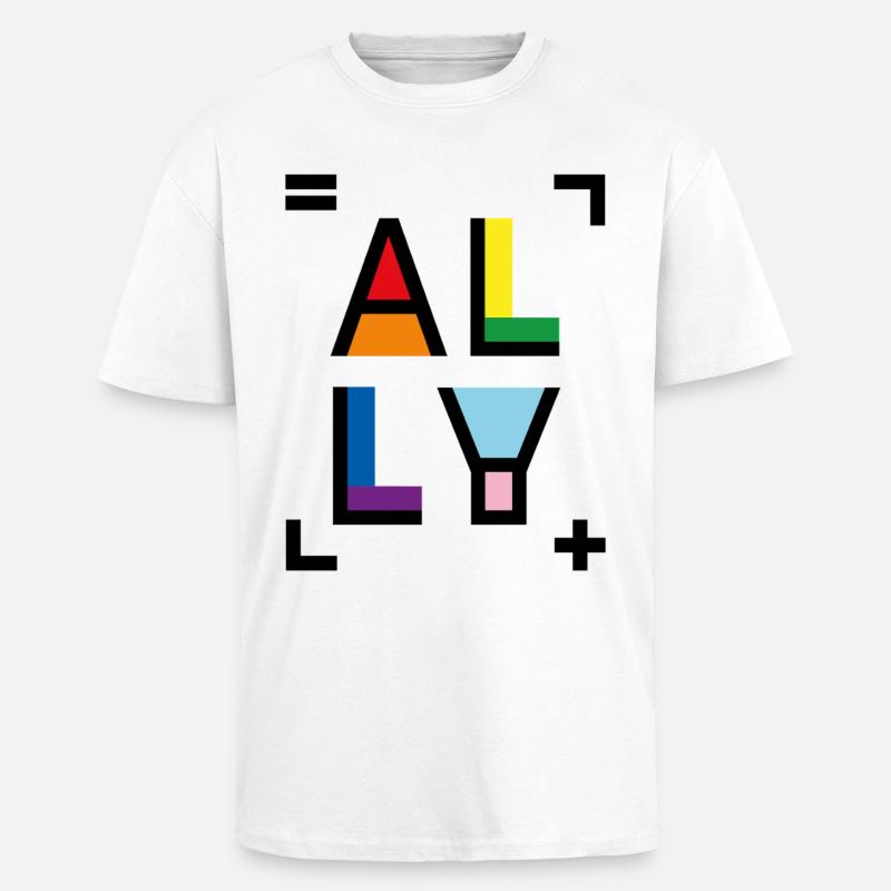 Verbündeter - Oversized Heavyweight Unisex T-Shirt - Weiß