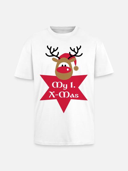 mon premier Noël - T-shirt unisexe oversize épais - blanc