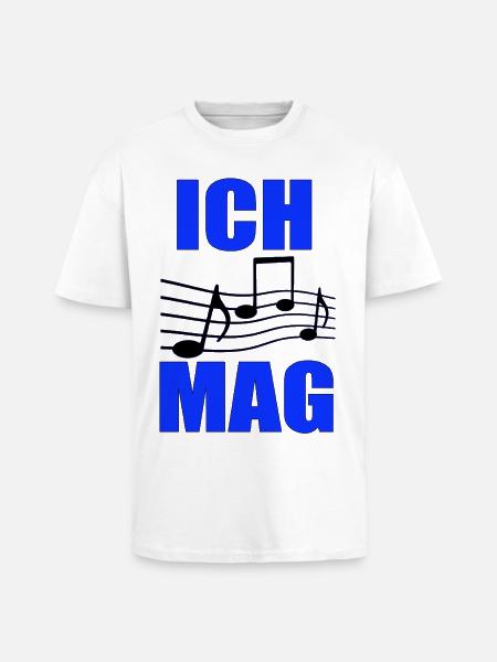 I like music Blue note layout - Unisex Oversized Heavyweight T-shirt - white